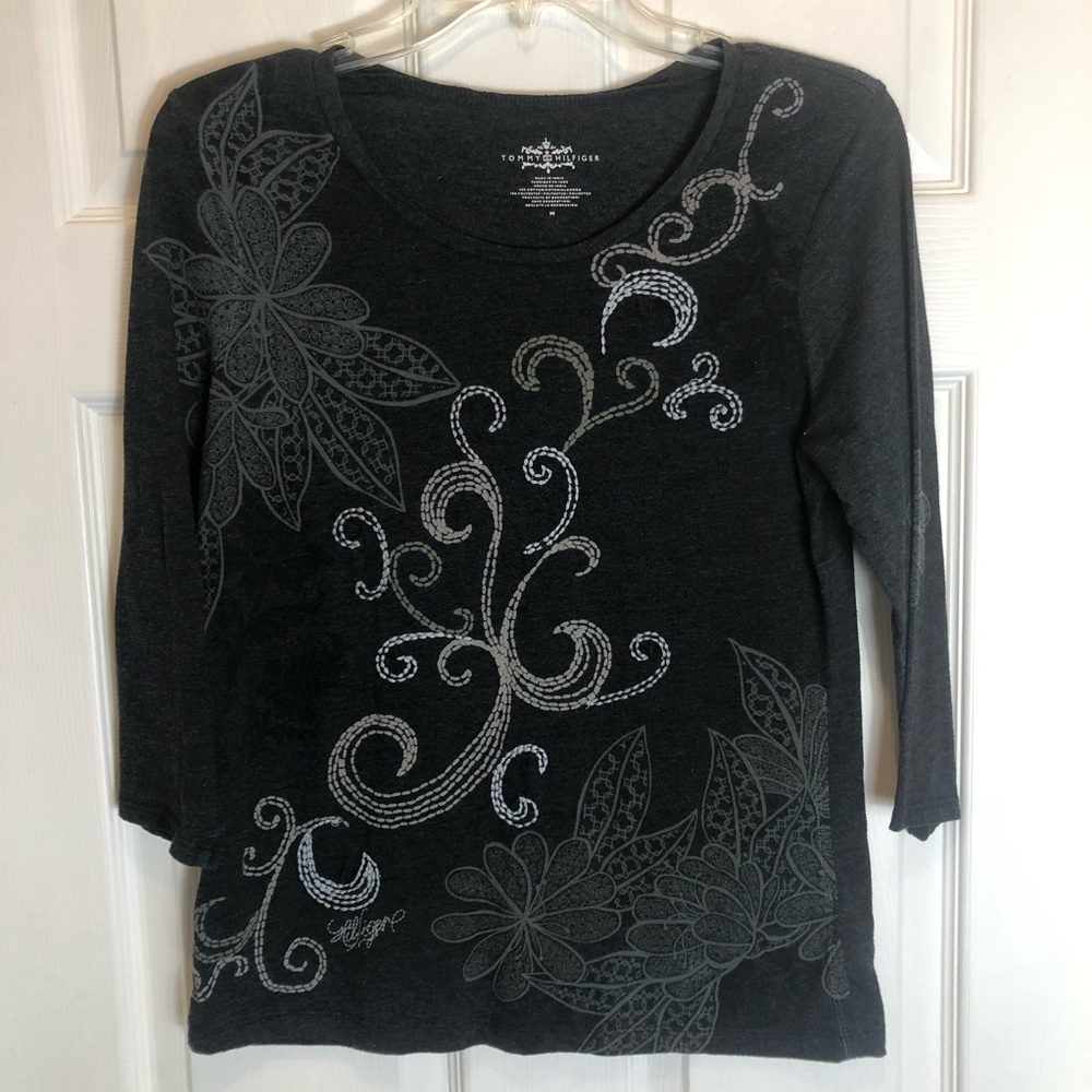 Tommy Hilfiger Pullover 3/4 Sleeve Top   Size M